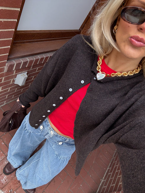 Coco Cutie Cardigan // Chocolate